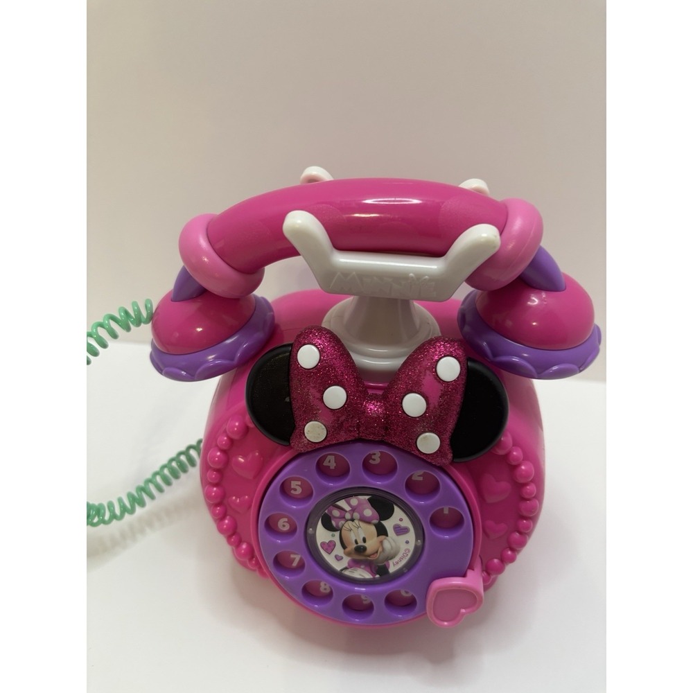 Disney "Just Play" Minnie Mouse "Ring Me" Rotary PHONE, Lights &‎ Sounds